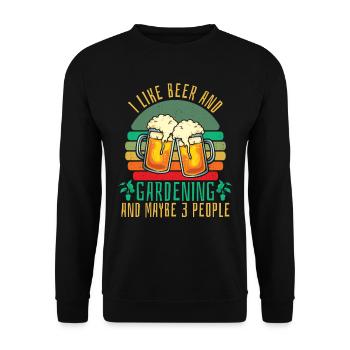 Hobby Gardener Garden Garden Beer - Unisex Sweatshirt - black - Front - Alina (178cm) & Michal (187cm)