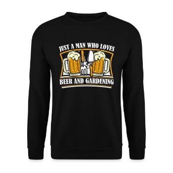 Hobby Gardener Garden Funny Garden Beer - Unisex Sweatshirt - black - Front - Alina (178cm) & Michal (187cm)