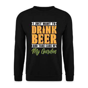 Hobby Gardener Garden Funny Garden Bière - Sweat-shirt Unisexe - noir - Devant - Alina (178cm) & Michal (187cm)