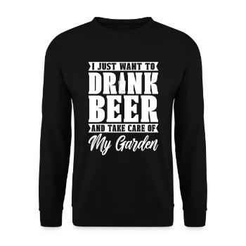 Hobby Gardener Garden Funny Garden Bière - Sweat-shirt Unisexe - noir - Devant - Alina (178cm) & Michal (187cm)