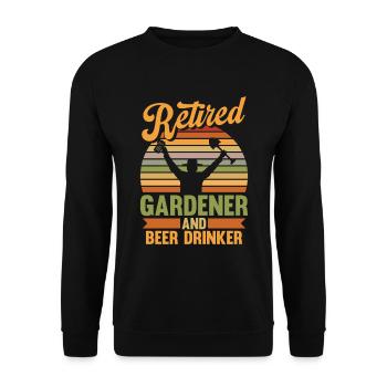 Hobby Gardener Garden Garden Beer - Unisex Sweatshirt - black - Front - Alina (178cm) & Michal (187cm)