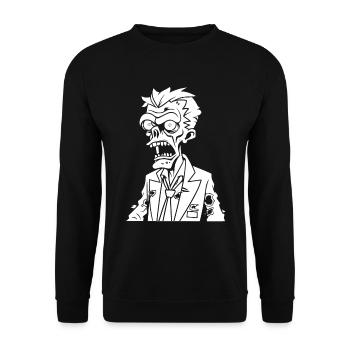 Zombie Halloween - Unisex Sweatshirt - black - Front - Alina (178cm) & Michal (187cm)