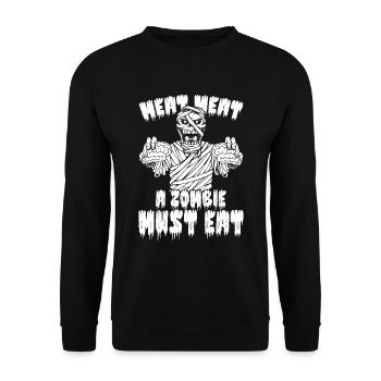 Zombie Halloween - Unisex Sweatshirt - black - Front - Alina (178cm) & Michal (187cm)