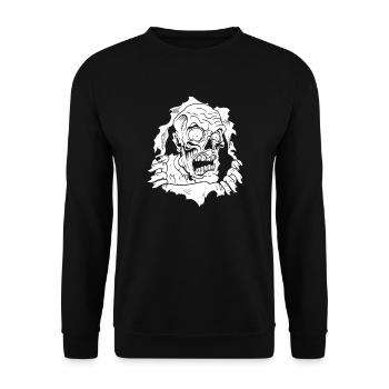 Zombie Halloween - Unisex Sweatshirt - black - Front - Alina (178cm) & Michal (187cm)