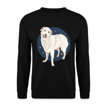 Chiens de montagne des Pyrénées | Cadeau du propriétaire de chien - Sweat-shirt Unisexe - noir - Devant - Alina (178cm) & Michal (187cm)