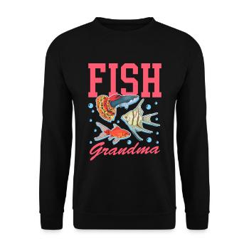 Aquariophile Aquariophile Cadeau Grand-mère - Sweat-shirt Unisexe - noir - Devant - Alina (178cm) & Michal (187cm)