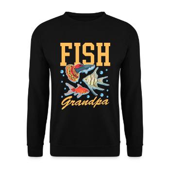 Aquarium Aquariist Aquaristics Grandpa Gift - Sweat-shirt Unisexe - noir - Devant - Alina (178cm) & Michal (187cm)