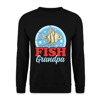 Aquarium Aquaristique Aquariophile Grand-père Cadeau - Sweat-shirt Unisexe - noir - Devant - Alina (178cm) & Michal (187cm)