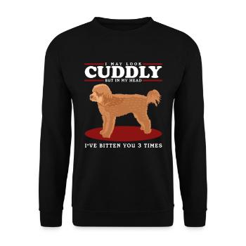 Cavapoo Dog Cavoodle Dog Owner Gift - Unisex Sweatshirt - black - Front - Alina (178cm) & Michal (187cm)