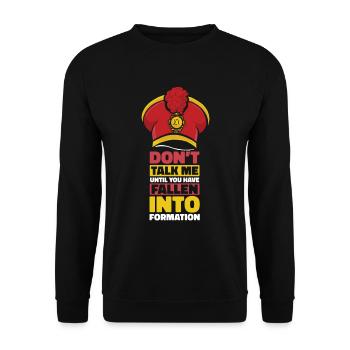 Fanfahrzug Spielmannszug Lustig - Sweat-shirt Unisexe - noir - Devant - Alina (178cm) & Michal (187cm)