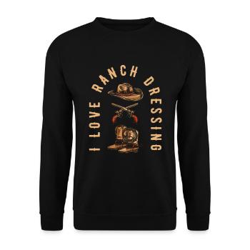 Rodeo Cowboy Ranch Cowboy I Love Ranch Dressing - Unisex Sweatshirt - black - Front - Alina (178cm) & Michal (187cm)