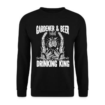 Hobby Gardener Garden King Garden Bière - Sweat-shirt Unisexe - noir - Devant - Alina (178cm) & Michal (187cm)