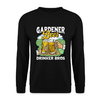 Hobby Gardener Garden Brothers Garden Beer - Sweat-shirt Unisexe - noir - Devant - Alina (178cm) & Michal (187cm)