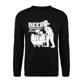 Hobby jardinier jardin bière de jardin - Sweat-shirt Unisexe - noir - Devant - Alina (178cm) & Michal (187cm)