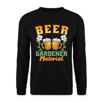 Hobby Gardener Garden Material Garden Beer - Unisex Sweatshirt - black - Front - Alina (178cm) & Michal (187cm)
