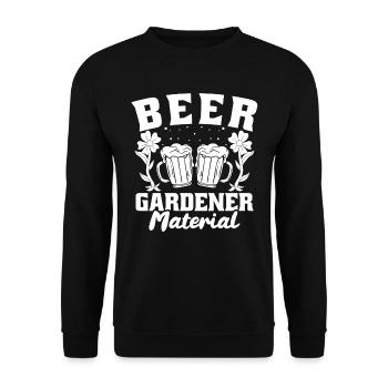 Hobby Gardener Garden Funny Garden Beer - Unisex Sweatshirt - black - Front - Alina (178cm) & Michal (187cm)