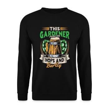 Hobby jardinier houblon de jardin bière de jardin - Sweat-shirt Unisexe - noir - Devant - Alina (178cm) & Michal (187cm)