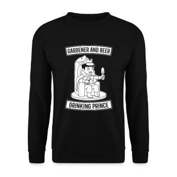 Hobby Gardener Garden Funny Garden Beer - Unisex Sweatshirt - black - Front - Alina (178cm) & Michal (187cm)