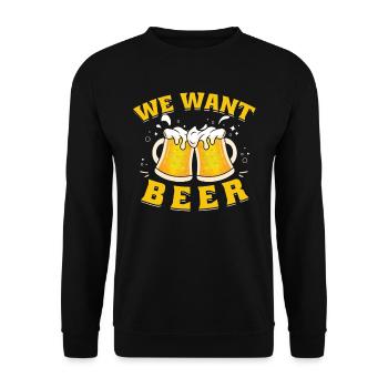 Hobby Gardener Garden Funny Garden Beer - Unisex Sweatshirt - black - Front - Alina (178cm) & Michal (187cm)