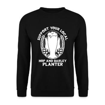 Hobby jardinier jardin bière de jardin - Sweat-shirt Unisexe - noir - Devant - Alina (178cm) & Michal (187cm)