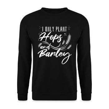 Hobby jardinier houblon de jardin bière de jardin - Sweat-shirt Unisexe - noir - Devant - Alina (178cm) & Michal (187cm)