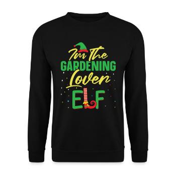 Hobby Gardener Garden Elf Garden Noël - Sweat-shirt Unisexe - noir - Devant - Alina (178cm) & Michal (187cm)