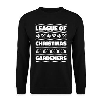 Amateur Gardener Garden Ugly Christmas - Unisex Sweatshirt - black - Front - Alina (178cm) & Michal (187cm)