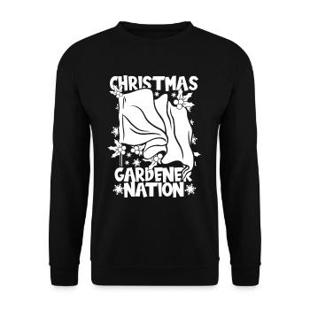 Jardin jardinier amateur Noël dans le jardin - Sweat-shirt Unisexe - noir - Devant - Alina (178cm) & Michal (187cm)
