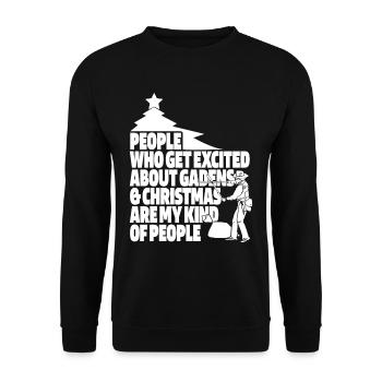 Hobby Gardener Garden Noël amusant dans le jardin - Sweat-shirt Unisexe - noir - Devant - Alina (178cm) & Michal (187cm)