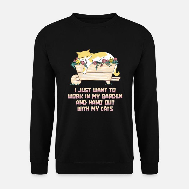 Hobbygärtner Garten Gartenkatze - Unisex Pullover - Schwarz