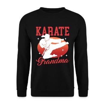 Karate Granny Martial Arts Martial Arts Gift - Unisex Sweatshirt - black - Front - Alina (178cm) & Michal (187cm)