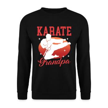Karate Grandpa Martial Arts Martial Arts Gift - Unisex Sweatshirt - black - Front - Alina (178cm) & Michal (187cm)