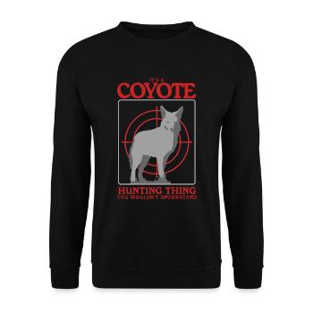 Hunter Hunt Hunting License Hunting Huntress Gift - Unisex Sweatshirt - black - Front - Alina (178cm) & Michal (187cm)