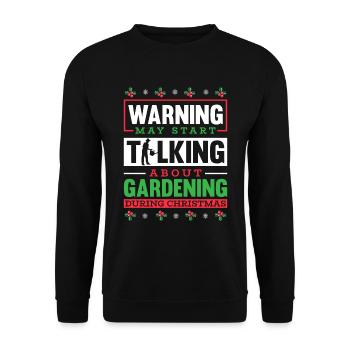 Hobby Gardener Garden Funny Garden Christmas - Unisex Sweatshirt - black - Front - Alina (178cm) & Michal (187cm)