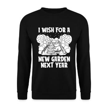 Jardin jardinier amateur Noël dans le jardin - Sweat-shirt Unisexe - noir - Devant - Alina (178cm) & Michal (187cm)