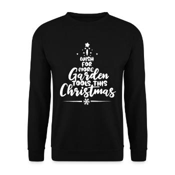 Jardin jardinier amateur Noël dans le jardin - Sweat-shirt Unisexe - noir - Devant - Alina (178cm) & Michal (187cm)