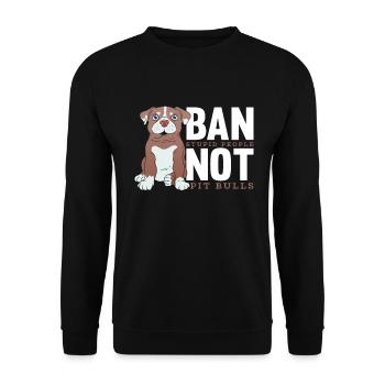 Pitbull Pitbull Interdiction - Sweat-shirt Unisexe - noir - Devant - Alina (178cm) & Michal (187cm)