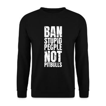 Pitbull Pitbull Interdiction - Sweat-shirt Unisexe - noir - Devant - Alina (178cm) & Michal (187cm)