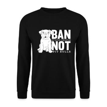 Pitbull Pitbull Interdiction - Sweat-shirt Unisexe - noir - Devant - Alina (178cm) & Michal (187cm)