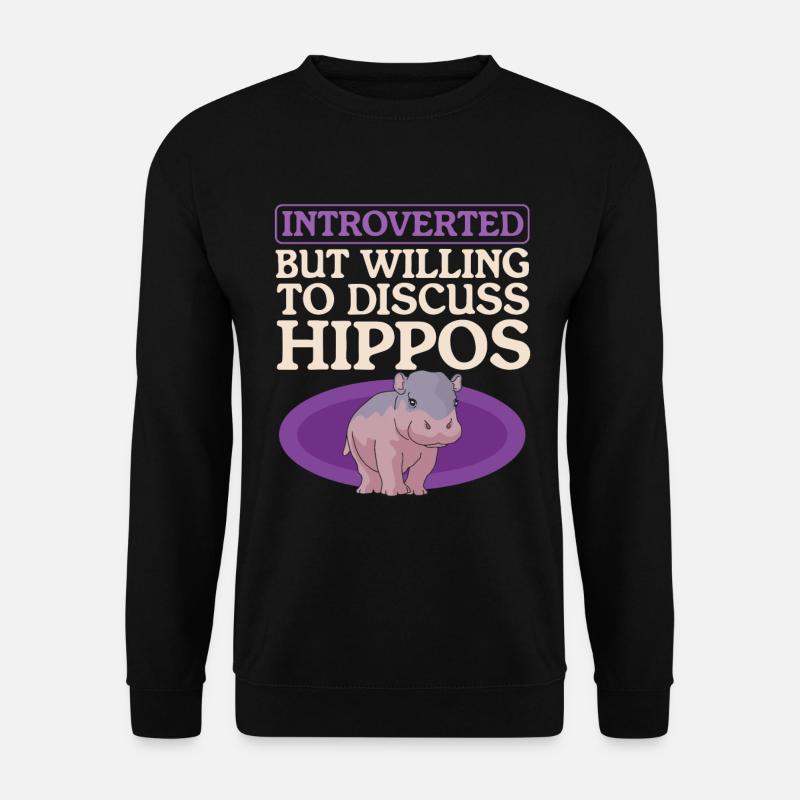 Nilpferd Baby | Flusspferd Nilpferde Geschenk - Unisex Pullover - Schwarz