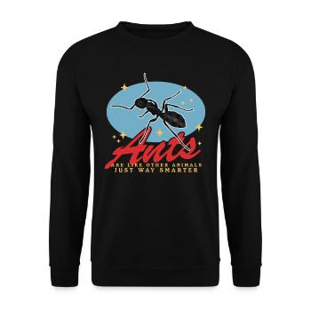 Fourmis Ferme Formicarium Cadeau de fourmi - Sweat-shirt Unisexe - noir - Devant - Alina (178cm) & Michal (187cm)