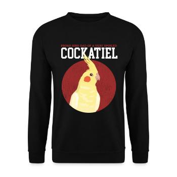 Parakeet Dad | Bird Bird Owner Gift - Unisex Sweatshirt - black - Front - Alina (178cm) & Michal (187cm)