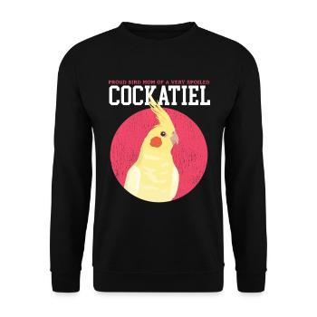 Maman perruche | Cadeau du propriétaire d’oiseau - Sweat-shirt Unisexe - noir - Devant - Alina (178cm) & Michal (187cm)