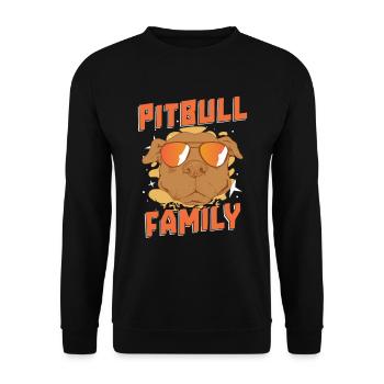 Famille Pitbull Pitbull Ban Famille Pitbull - Sweat-shirt Unisexe - noir - Devant - Alina (178cm) & Michal (187cm)