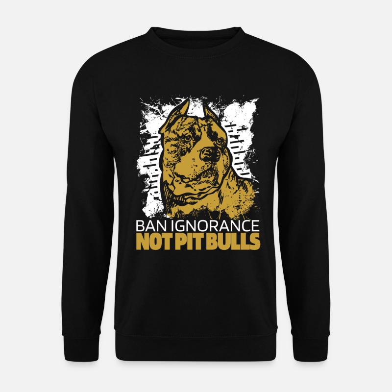 Pitbull Ignoranz Pitbull Verbot - Unisex Pullover - Schwarz