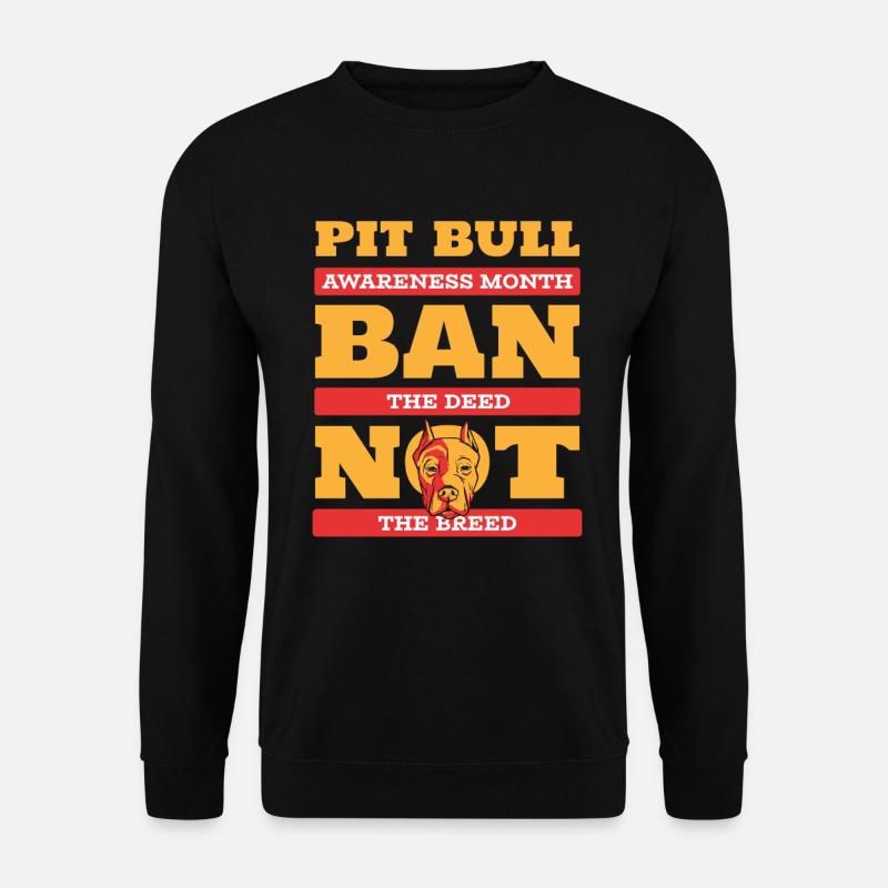Pitbull Awareness Pitbull Ban - Unisex Sweatshirt - black