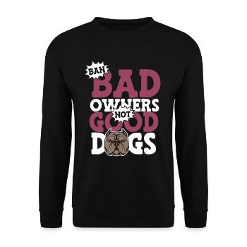 Pitbull Pitbull Interdiction - Sweat-shirt Unisexe - noir - Devant - Alina (178cm) & Michal (187cm)