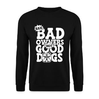 Pitbull Pitbull Interdiction - Sweat-shirt Unisexe - noir - Devant - Alina (178cm) & Michal (187cm)