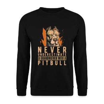 Pitbull Grandma Pitbull Ban - Unisex Sweatshirt - black - Front - Alina (178cm) & Michal (187cm)