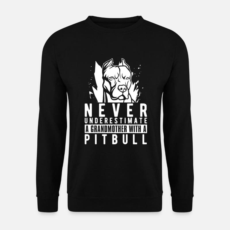 Pitbull Grand-mère Pitbull Interdiction - Sweat-shirt Unisexe - noir